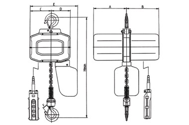 HH-B͆h늄ӺJ HH-B type single phase chain electric hoist